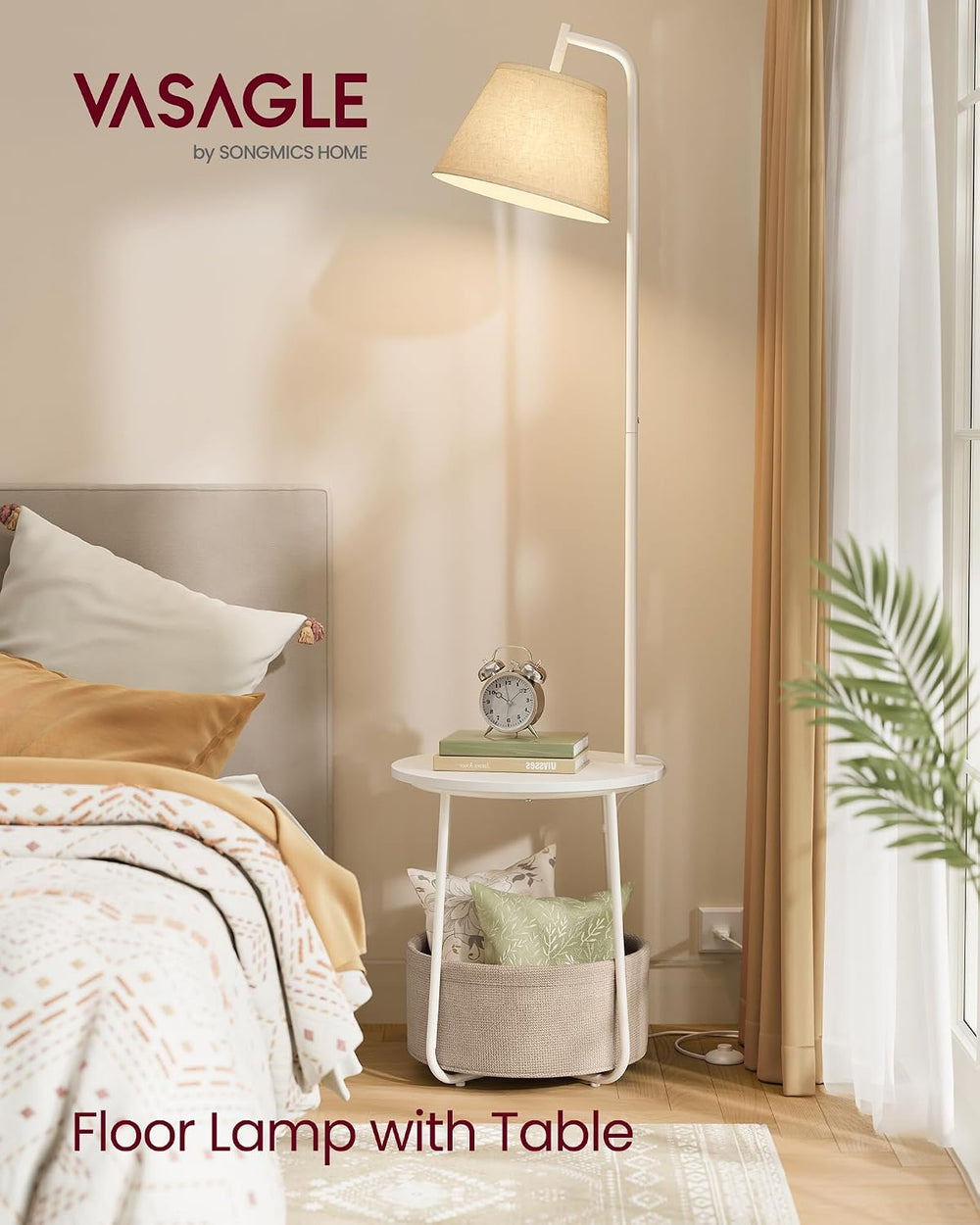 VASAGLE LILEA Collection - Small Round Side End Table, Contemporary Nightstan...