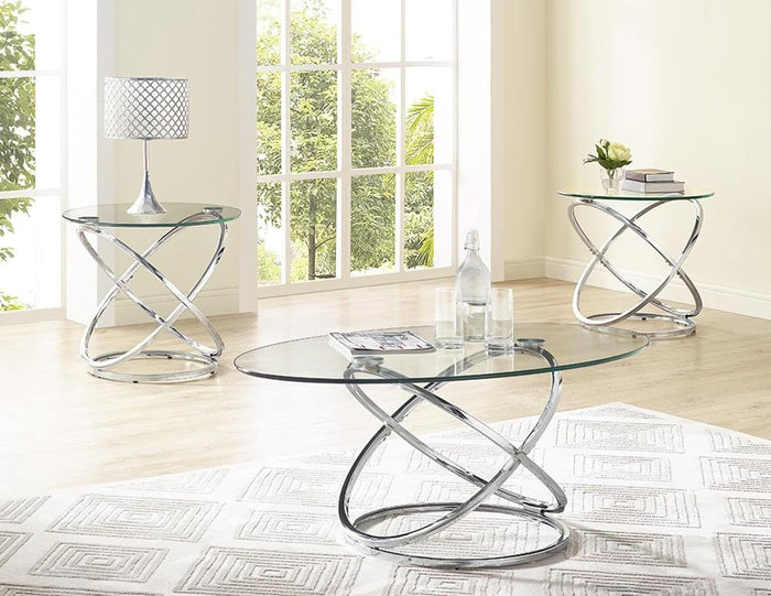 Atomic 3 Pk Metal Occasional Table Set