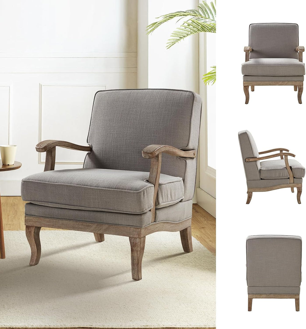 HULALA HOME Mid-Century Modern Accent Chairs Set of 2, Upholstered Lounge Arm...