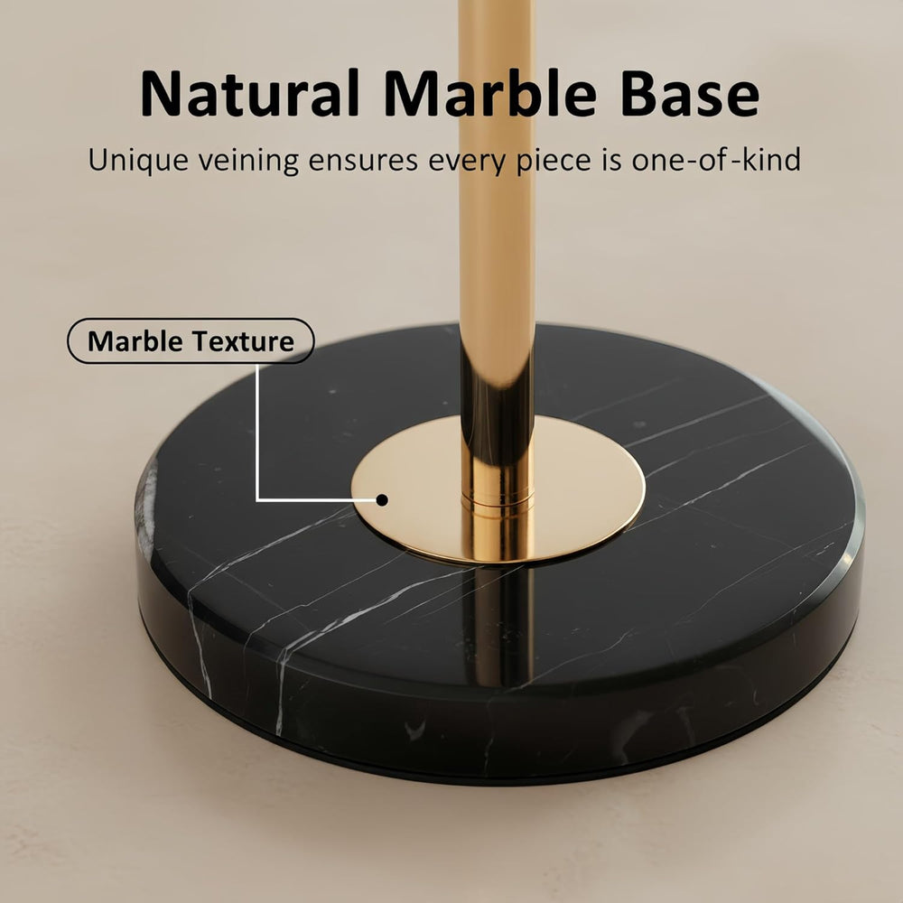 Martini Table Adjustable Drink Table, Small Round Side Table with Natural Mar...