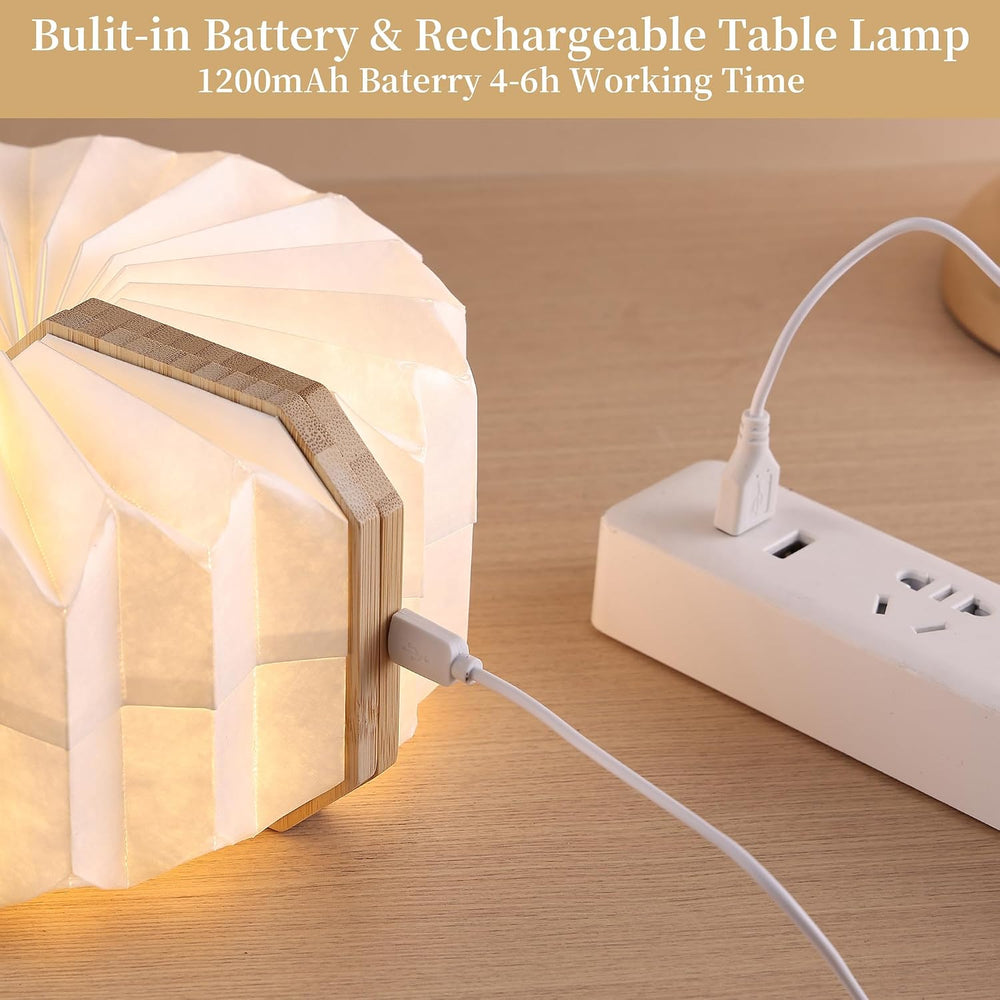 Uniwolk Paper Lamp Japanese Gifts House Warming Gifts, Book lamp 3 Colors Lig...