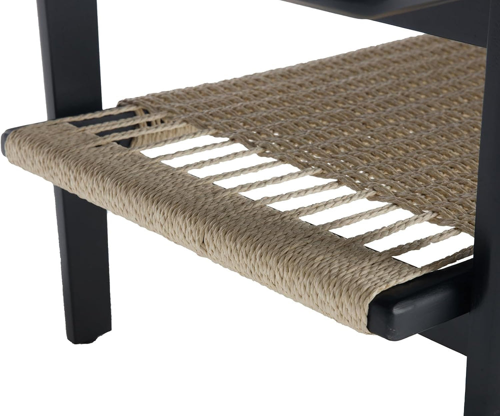 chairus Farmhouse Coffee Table Rectangular Living Room Table with Rattan Stor...