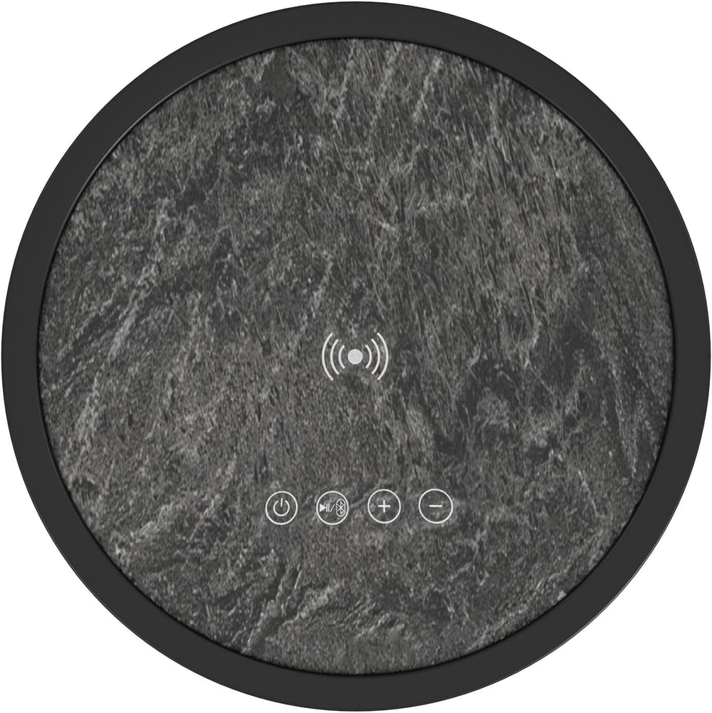 Picket House Furnishings Nebula Round Smart End Table in Black
