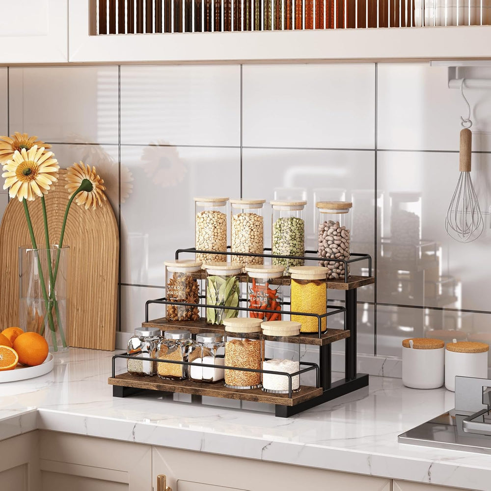 Homode Liquor Bottle Display Shelf, 3 Tier Coffee Syrup Rack Organizer | Wine...