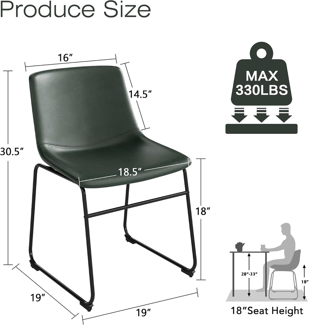 LSSBOUGHT Dining Chairs, Mid-Century Modern Dining Room Chair Kitchen Chairs,...