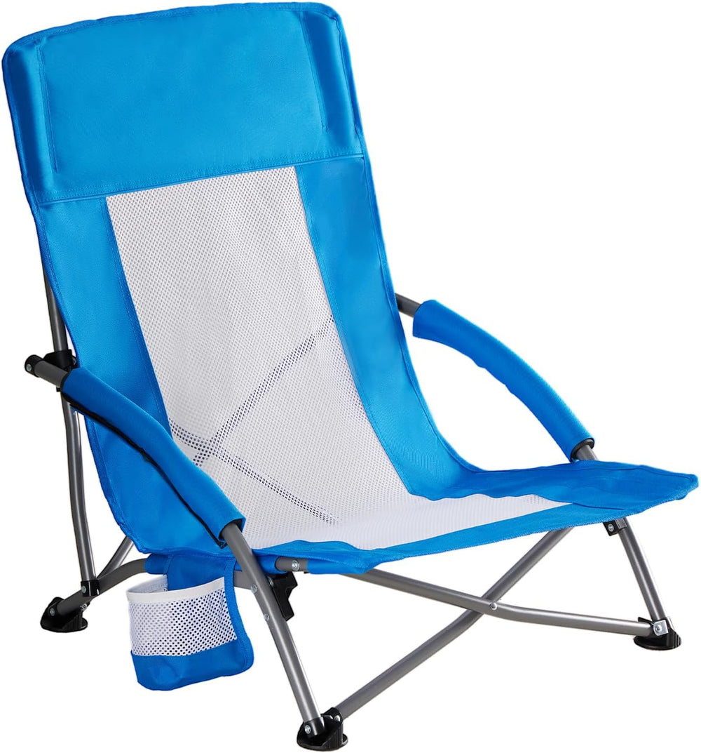 NEWBULIG Low Beach Chair – Folding Camping Chair for Adults, Low Profile Lawn...