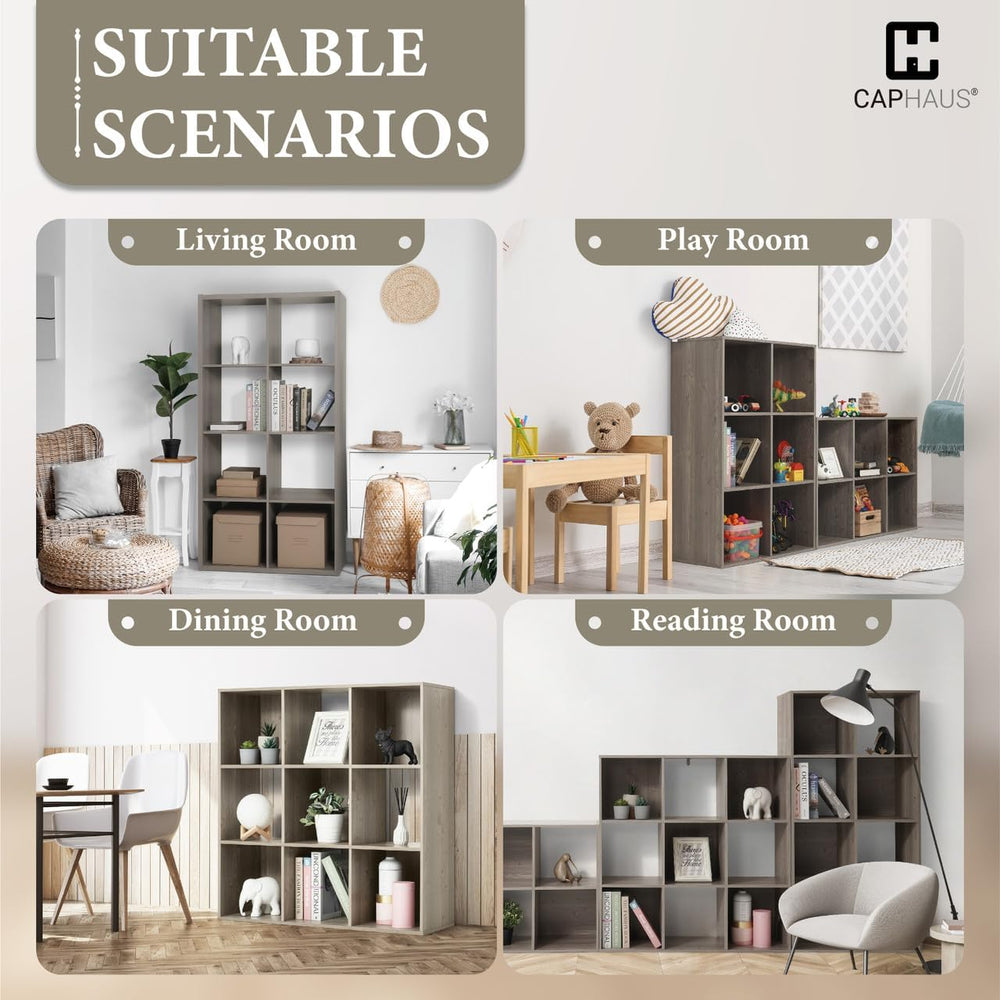 CAPHAUS Sturdy Room 13-Inch Cube Storage Organizer Shelf, with Extra Thick Ex...