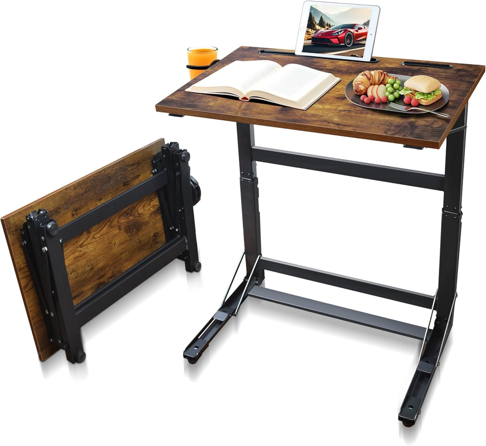 YIBOLIN'S Couch Table Tray - Foldable TV Dinner Tray Table with No Assemb...