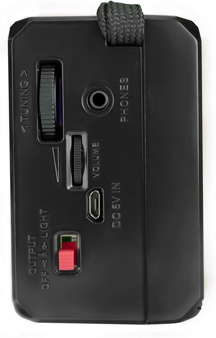 QFX R-37 6-Band (AM, FM, SW1 - SW4) Bluetooth LED Flashlight Solar Radio (202...