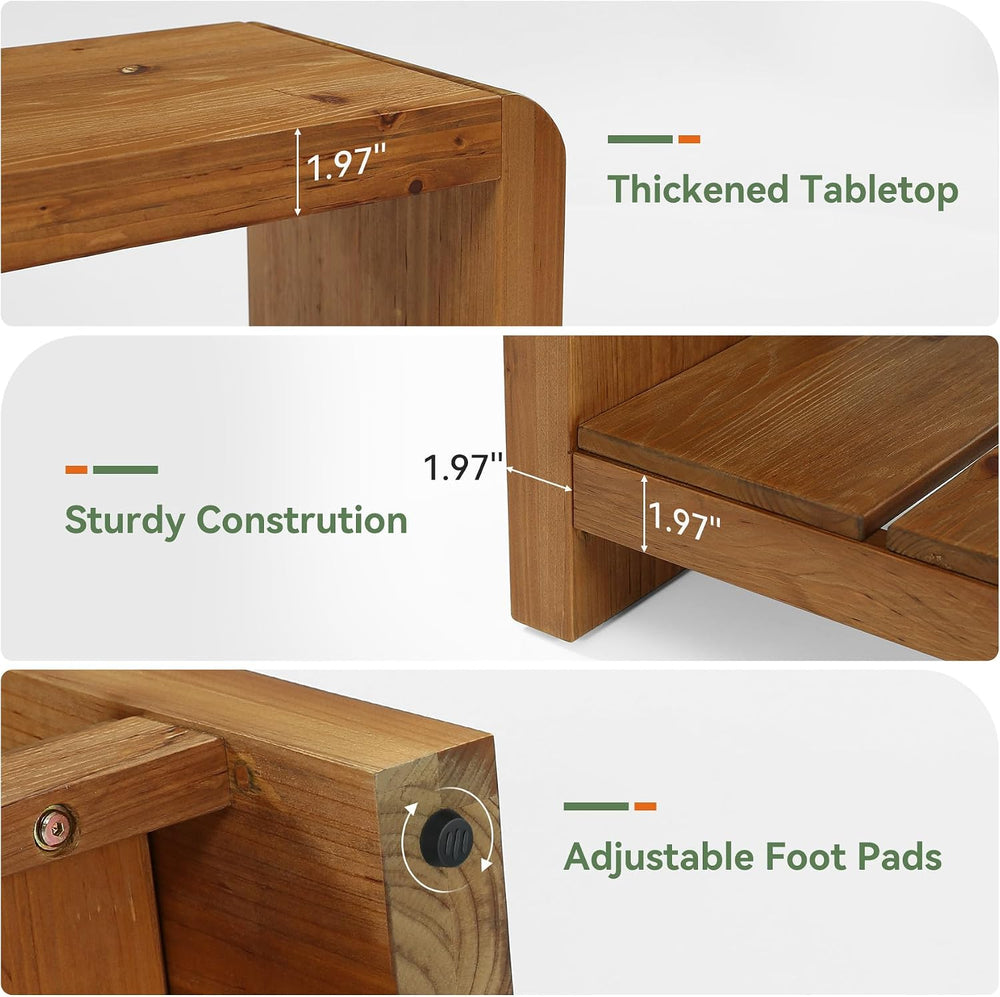 Solid Wood Entryway Bench with Shoe Storage, 59.06-Inch Long Shoe Bench with ...