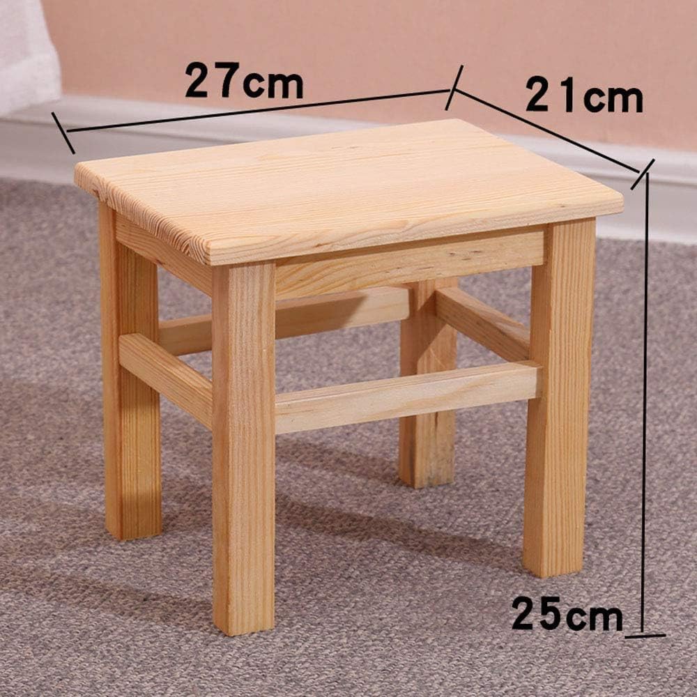 Stool Foot Stool,Solid Wood Stool,Non-Slip Wear Pad,Tenon Wood Craft,Four Siz...