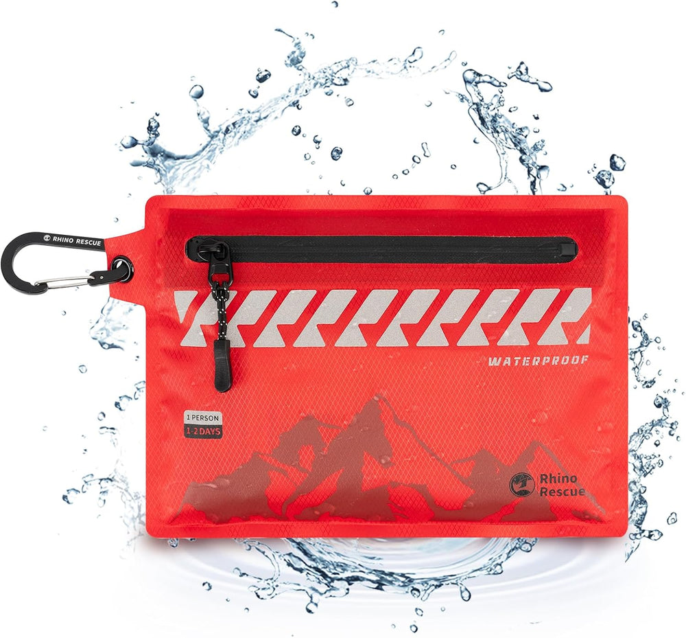 RHINO RESCUE Waterproof First Aid Kit, 114pc Ultralight Compact Gear