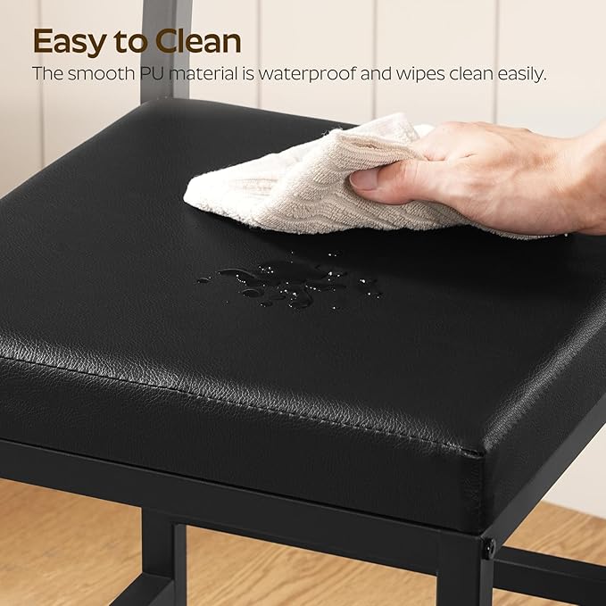 YATINEYDining Chairs, Kitchen Chairs with Back Support, Upholstered Seat and ...