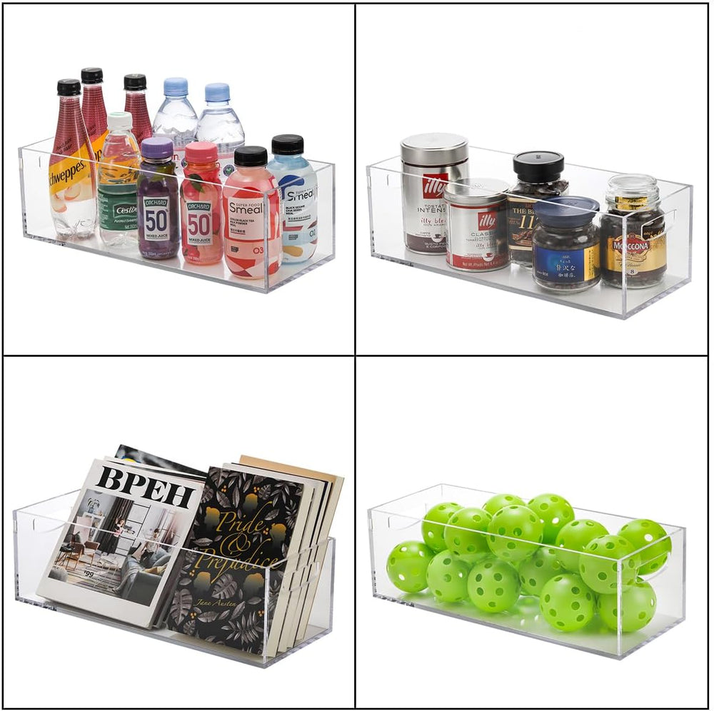 Frcctre 2 Pack Acrylic DVD/CD Storage Box, Clear DVD Holder Case with Handles...