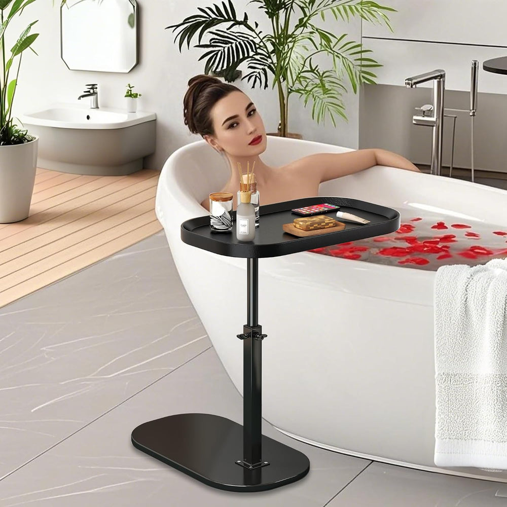 Adjustable Height C Shaped Side Table, Couch Tables That Slide Under, C Side ...