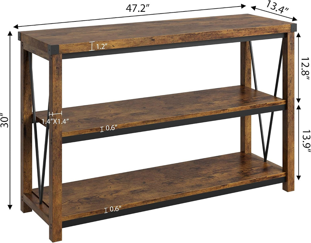 Garvee Farmhouse Console Table, 47 in Narrow Long Entryway Table with Storage...