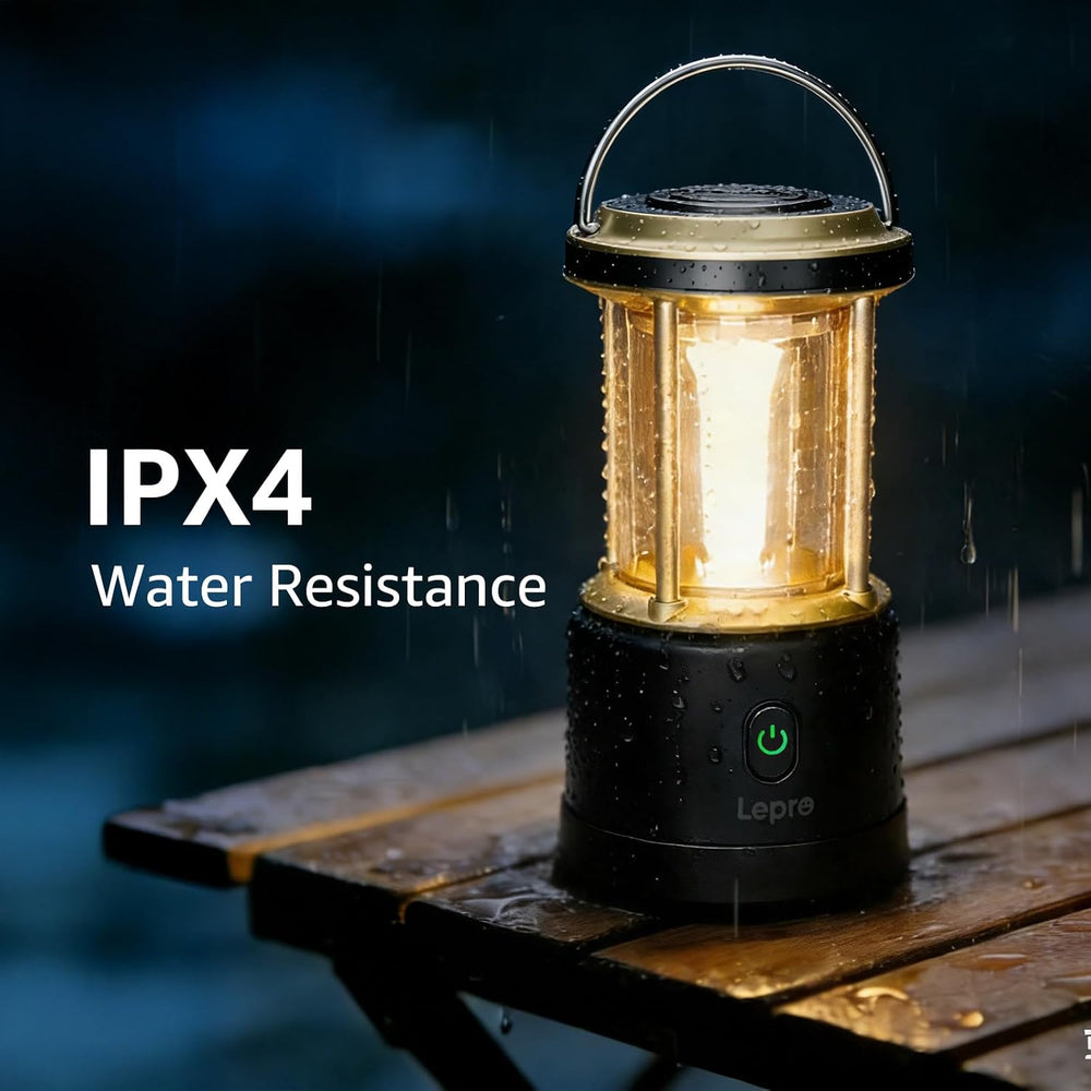 Lepro 2000LM LED Camping Lantern Rechargeable, Waterproof Tent Light with 5 L...