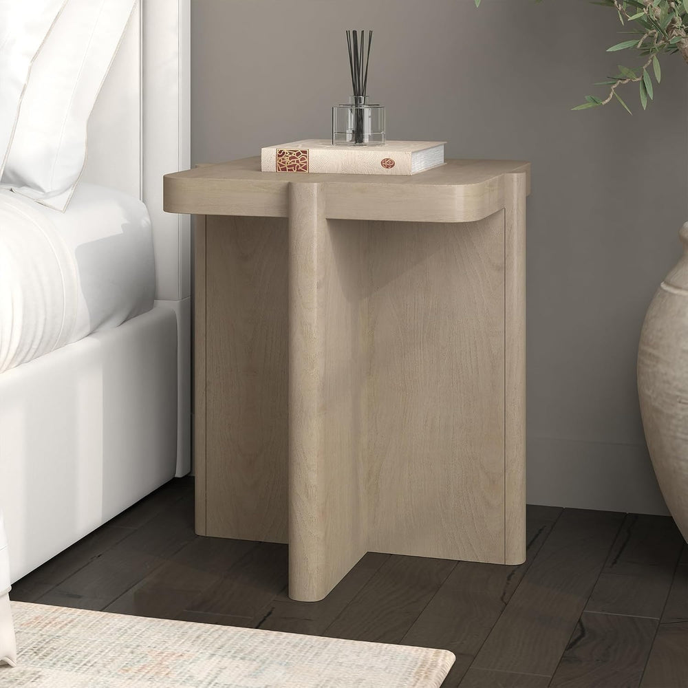 Henn&Hart 20'' Modern Wooden Square End Table, Side Table, Nights...