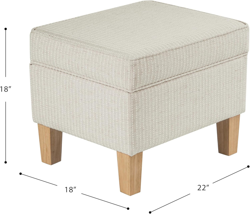 HomePop Home Decor | Upholstered Modern Rectangular Storage Ottoman | Hinged ...