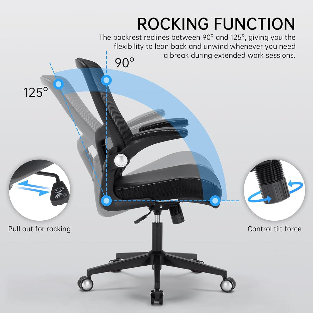 Office Chair-400lbs, Ergonomic Heavy Duty Office Desk Chair with Adjustable L...