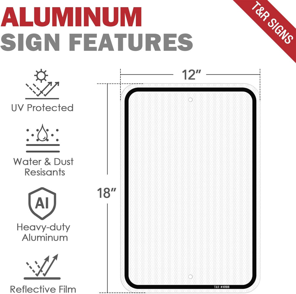 T&R (2 Pack) Large White Blank Metal Sign, 18" x 12" Engineer G...