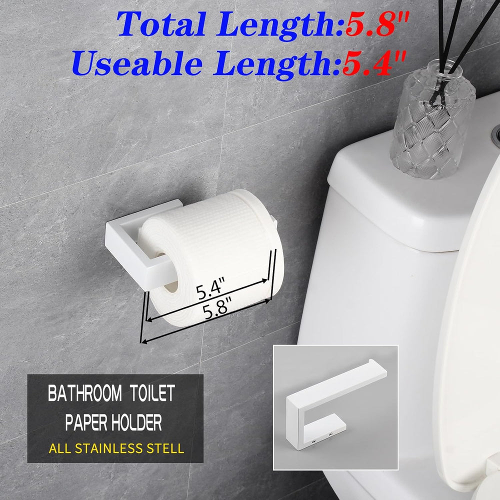 GERZWY Bathroom 2-Piece Accessory Set SUS 304 Stainless Steel Toilet Paper Ho...