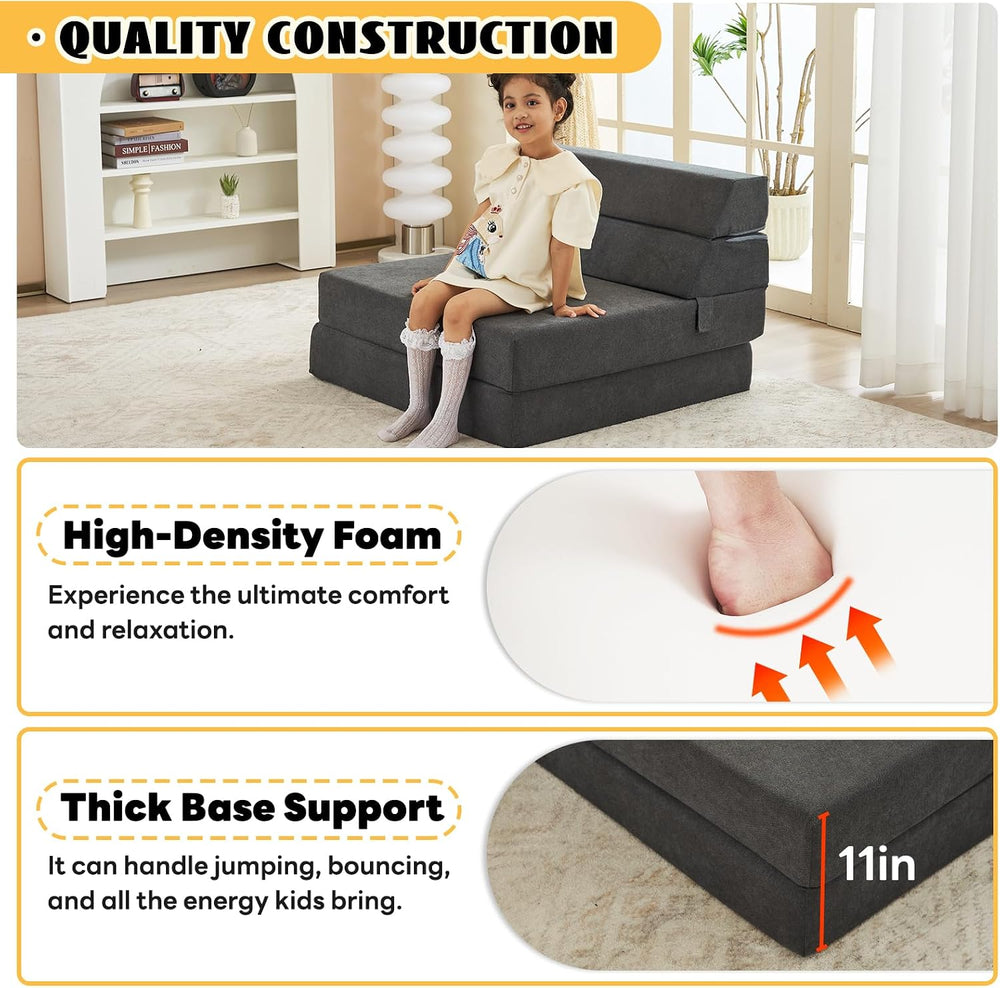 jela Foldable Sofa Bed Large Soft Foam Convertible Sleeper Chair Luxury Miss ...