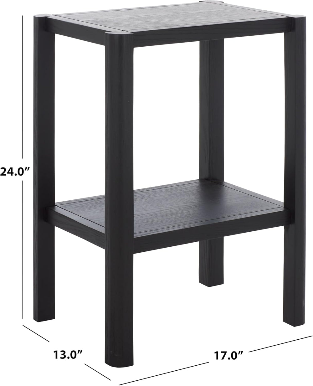 SAFAVIEH Home Collection - Hendro Accent Table, Black Rectangular Side Table ...