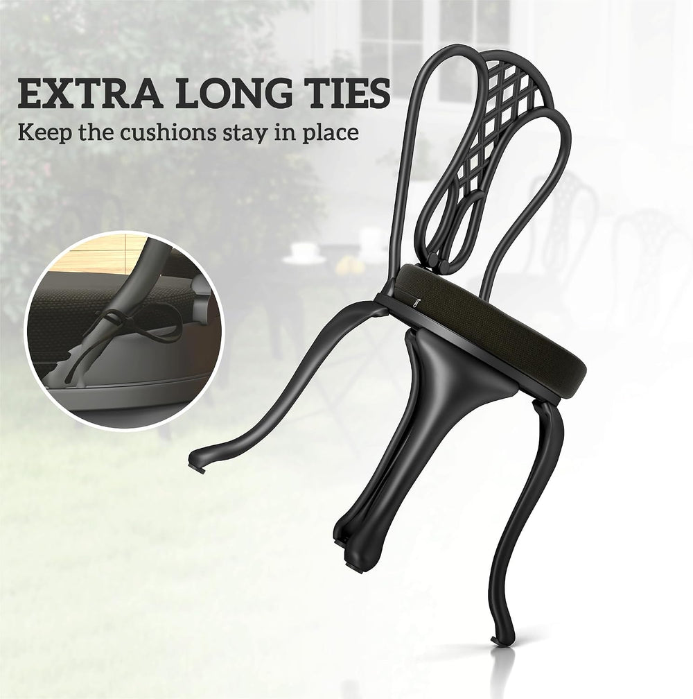 Outsunny Outdoor Bistro Chair Cushions Set of 4 15" x 15" x 3"...