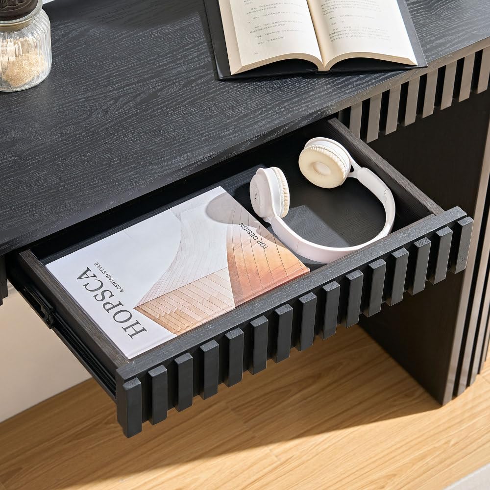 59.05'' Modern Console Table with Drawer for Entryway with Unique Ver...