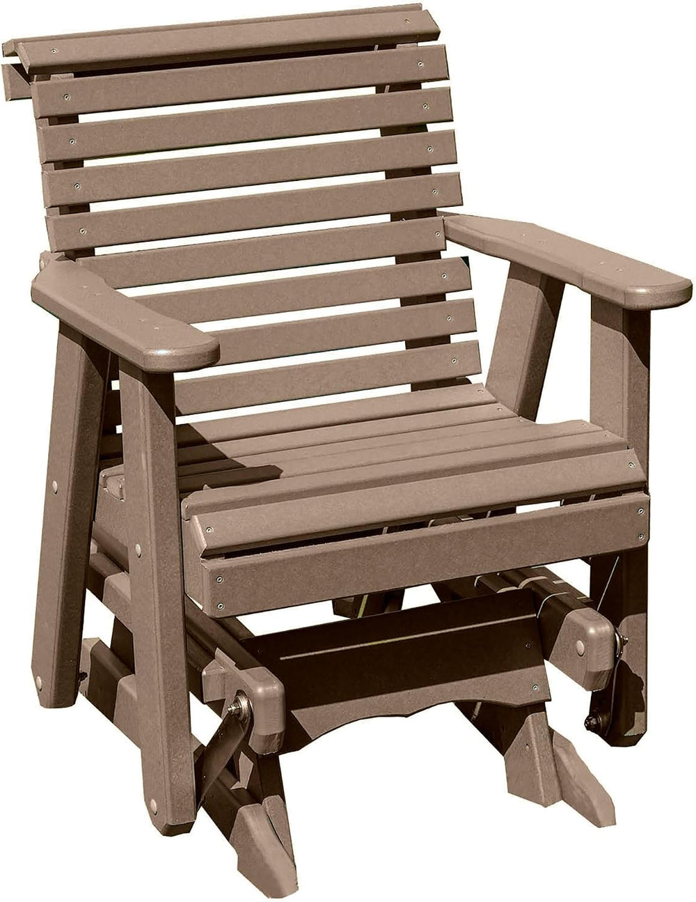 Amish Craftsmanship Made in USA 2FT Heavy Duty Poly Lumber Wood Porch Glider ...