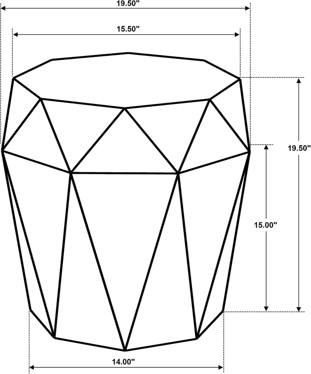 Coaster Home Furnishings - Jacinto - Solid Mango Wood - 19.5-Inch Octagonal S...
