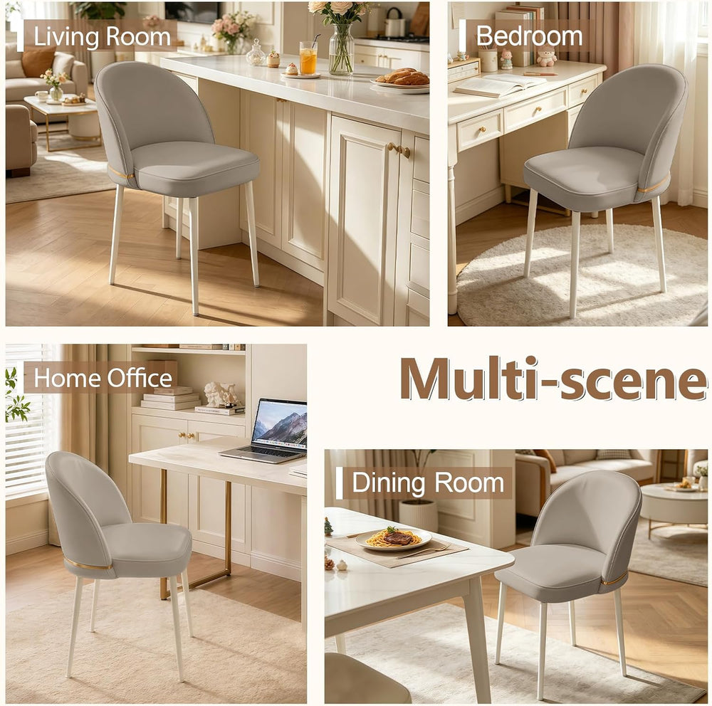 Modern Dining Chairs Set of 4, Swivel Upholstered Dining Chair with Metal Leg...