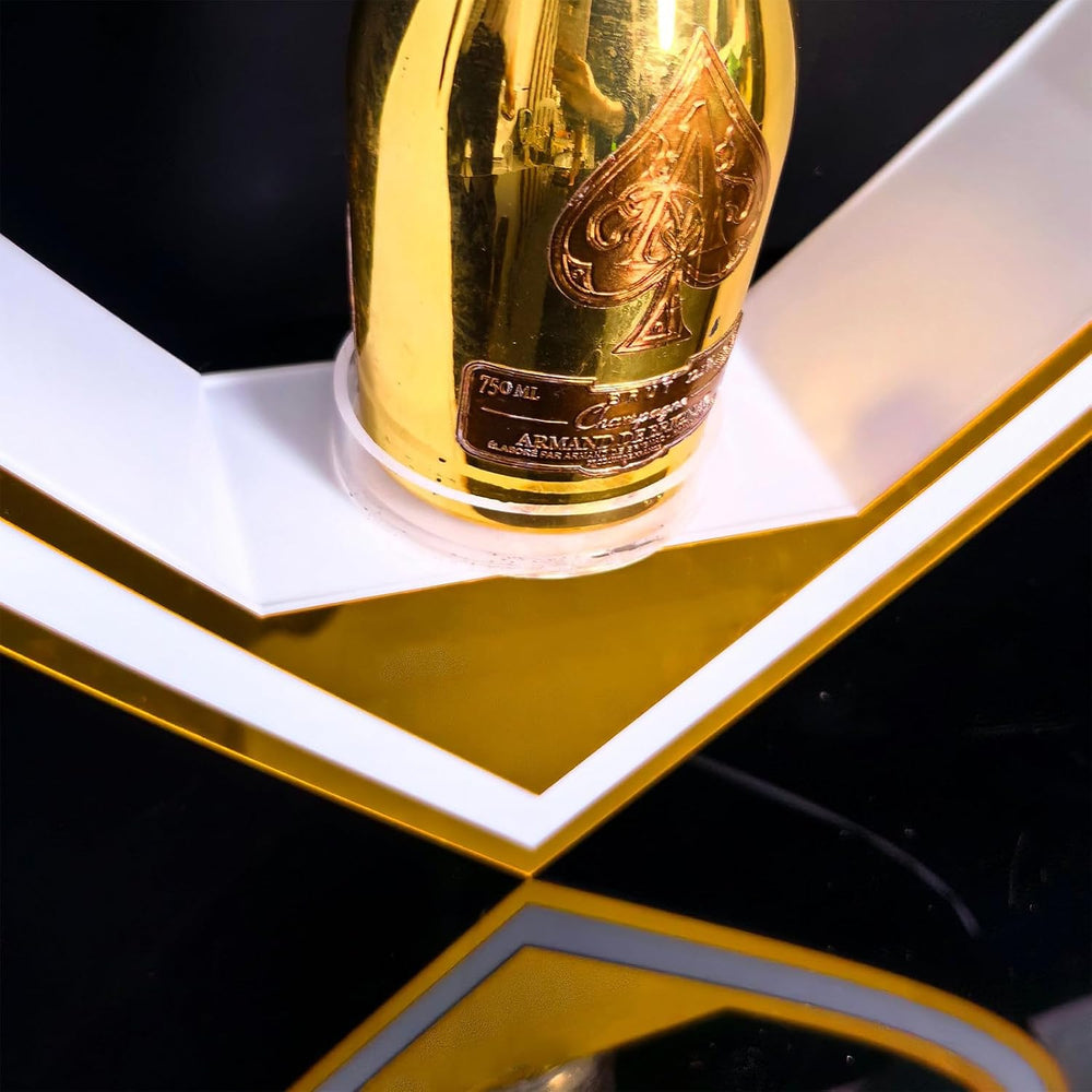 7-Color LED Heart Shape Liquor Bottle Display Shelf, Champagne VIP Bottle Pre...