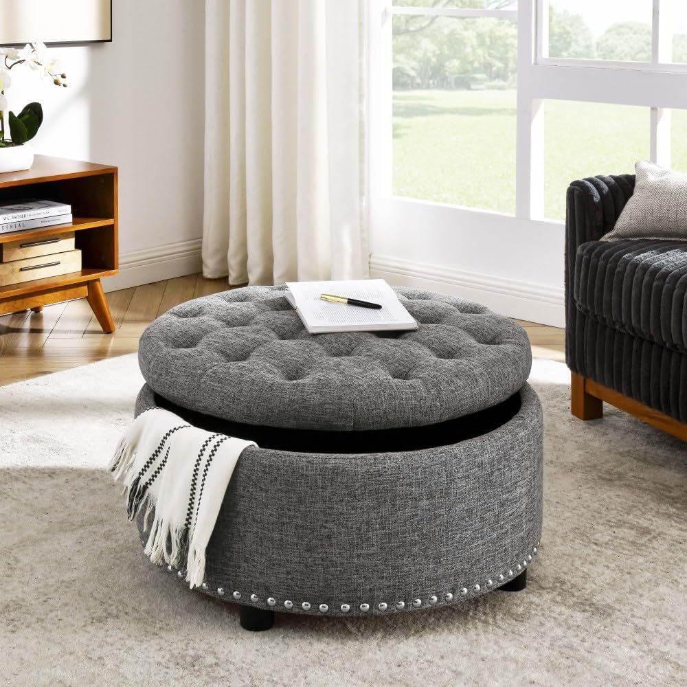 Tufted Storage Ottoman