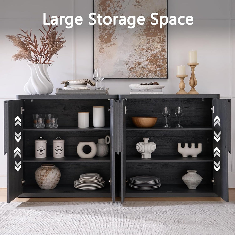 62.28'' Sideboard Buffet Cabinet W/Storage, Modern Accent Cabinets W/...