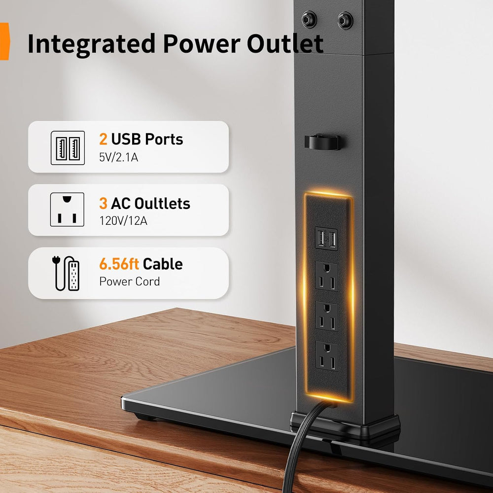 Perlegear Universal TV Stand with Power Outlet, Swivel TV Stand for 32-72 inc...