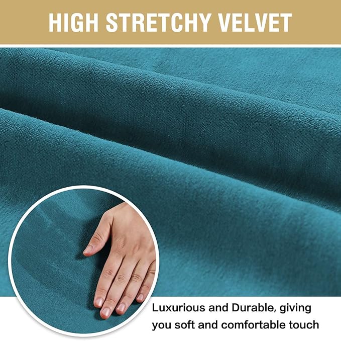 H.VERSAILTEX Velvet Dining Chair Covers Stretch Chair Covers for Dining Room ...