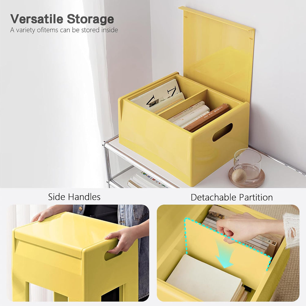 Colorful ABS Plastic Nightstand Detachable Storage Side Table Stool | Tool-Fr...