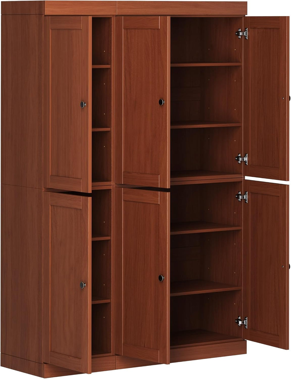 Palace Imports Solid Wood Kitchen Pantry Cabinet 71.5" Tall, 48.5" ...