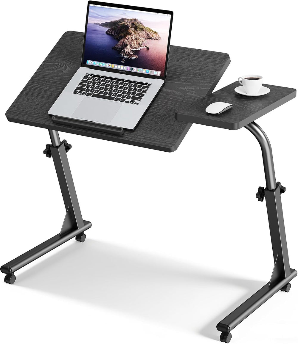 Adjustable Folding TV Tray Table, Mobile TV Dinner Tray for Eating on Couch
