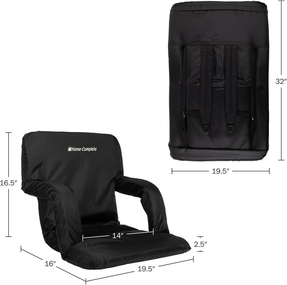 Home-Complete Stadium Seats - Bleacher Cushion with Padded Back Support and A...