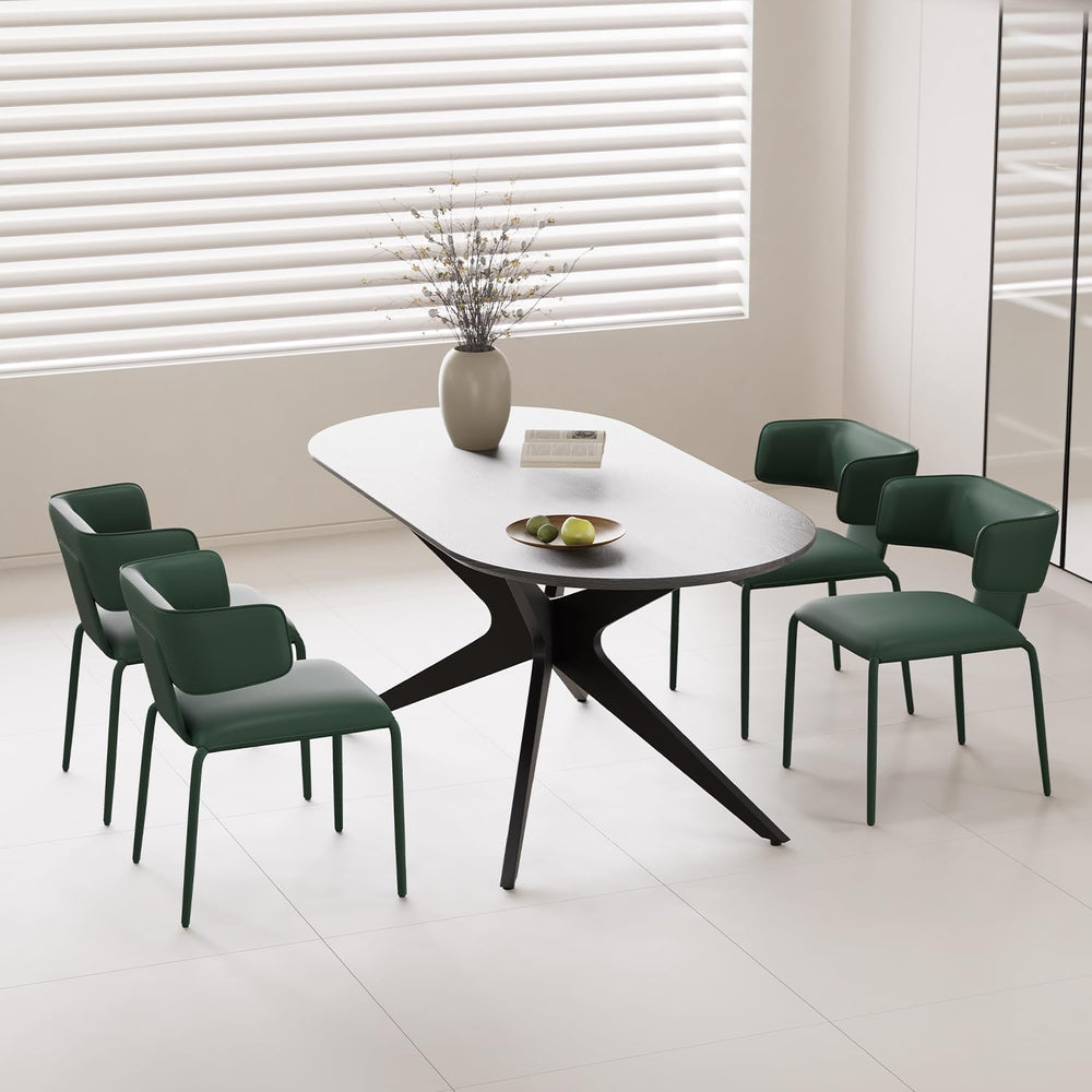 YOUNIKE Upholstered Dining Chair Single Premium Faux Leather Kitchen Dining R...