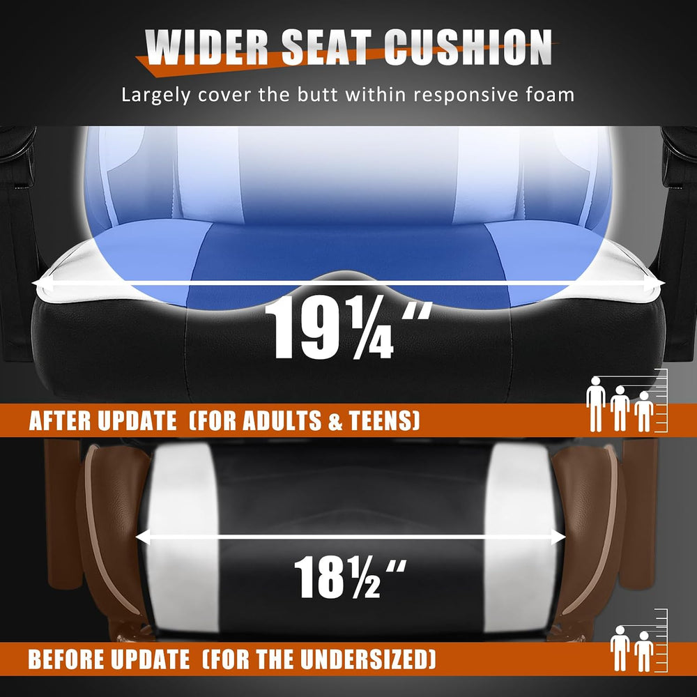 Gaming Chair with Footrest, Reclining Video Game Chairs for Adults with Lumba...