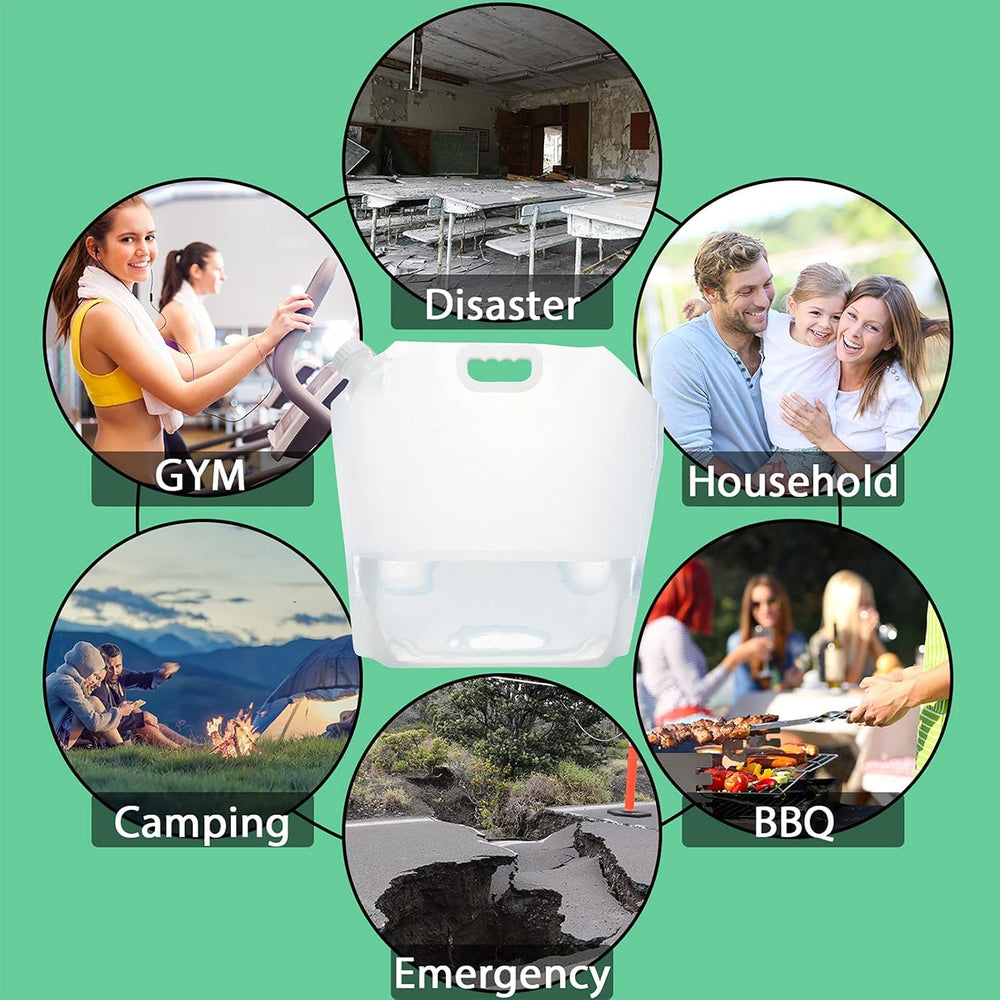 21 Gallons (8 pcs, 2.6 Gallons Each) Foldable Water Storage Containers