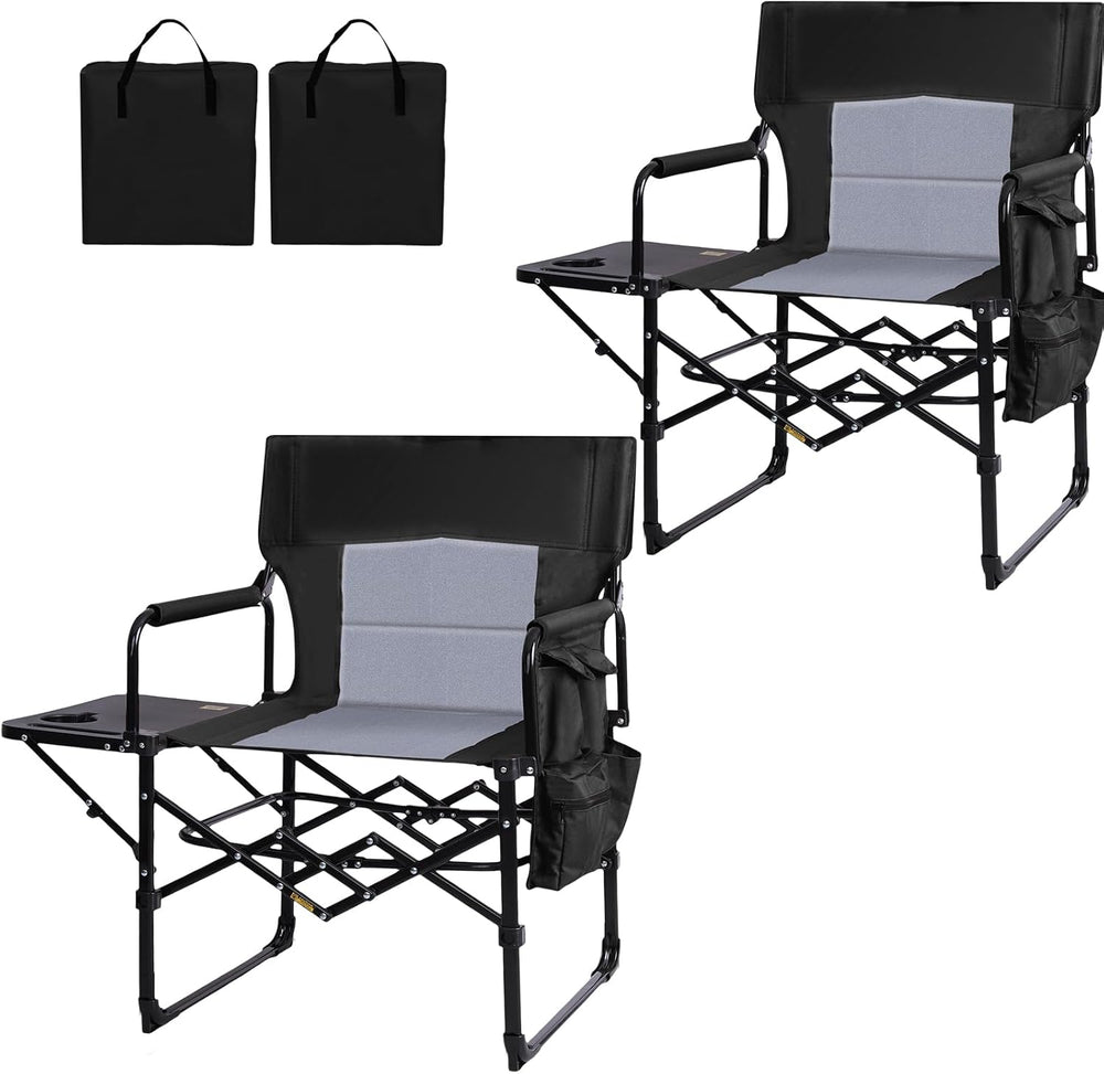 Romswi 2Pack Director Chairs for Outdoor, Folding Camping Chair, Compact Dire...
