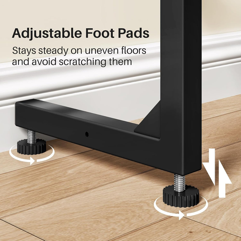 Kitstorack Narrow Sofa Table with Charging Station, 78.8" Behind Couch T...