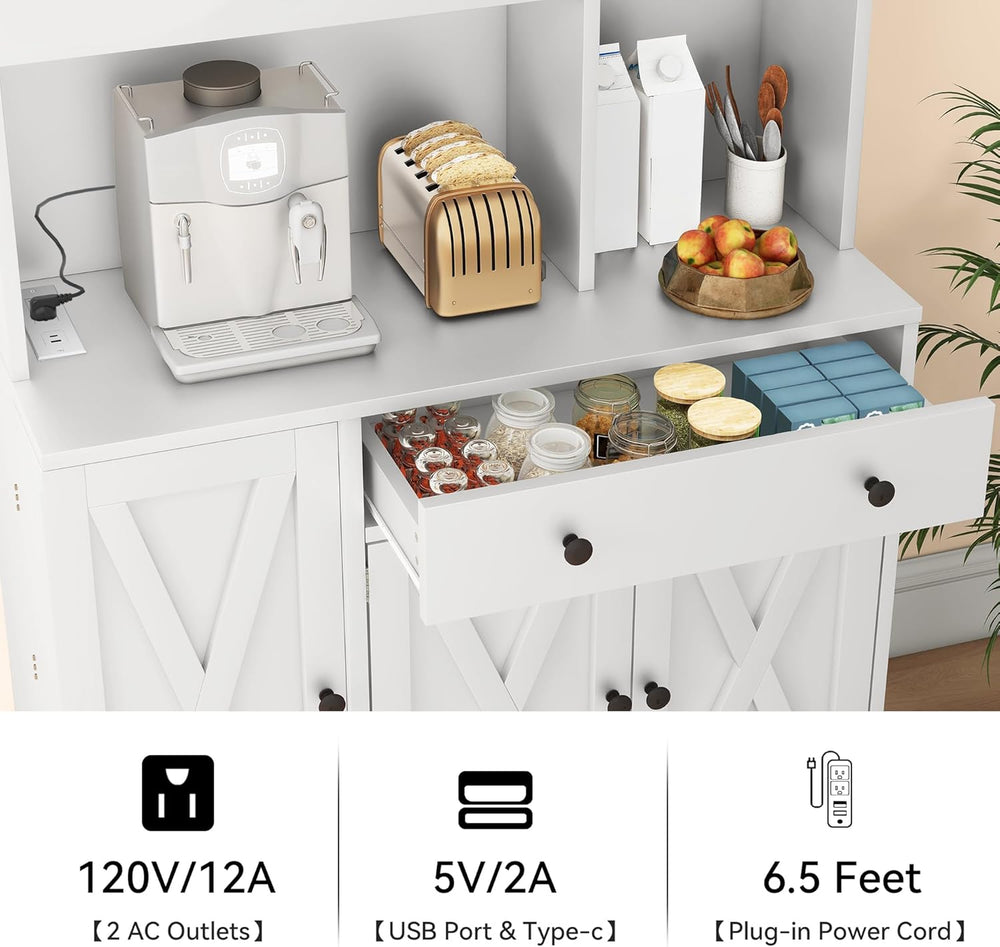 YITAHOME 71''H Kitchen Pantry Cabinet, Tall Cabinet with Drawer, Door...