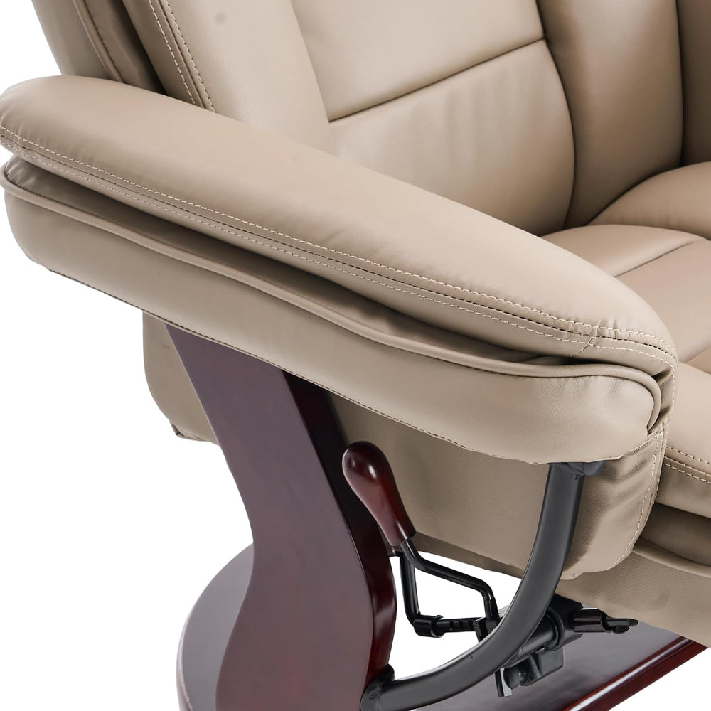 Swivel Recliner Chair with Ottoman Reclining Lounge Sofa Footrest, Set of 2 |...