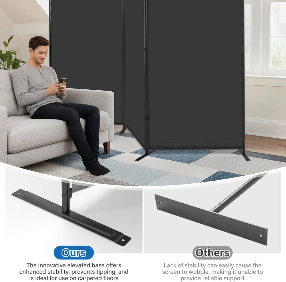 AKTOP 3 Panel Room Divider 6FT – 103" W x 70" H Folding Privacy Scr...